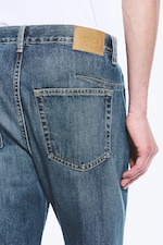 Spotted Blue - Dark Blue - Space Mid Rise Relaxed Straight Dart Jeans - 4