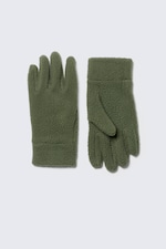 Dunkles Khakigrün - Sportliche Fleece-Handschuhe - 0