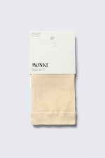 Dusty White - 2-pack Pointelle Net Crew Socks - 0