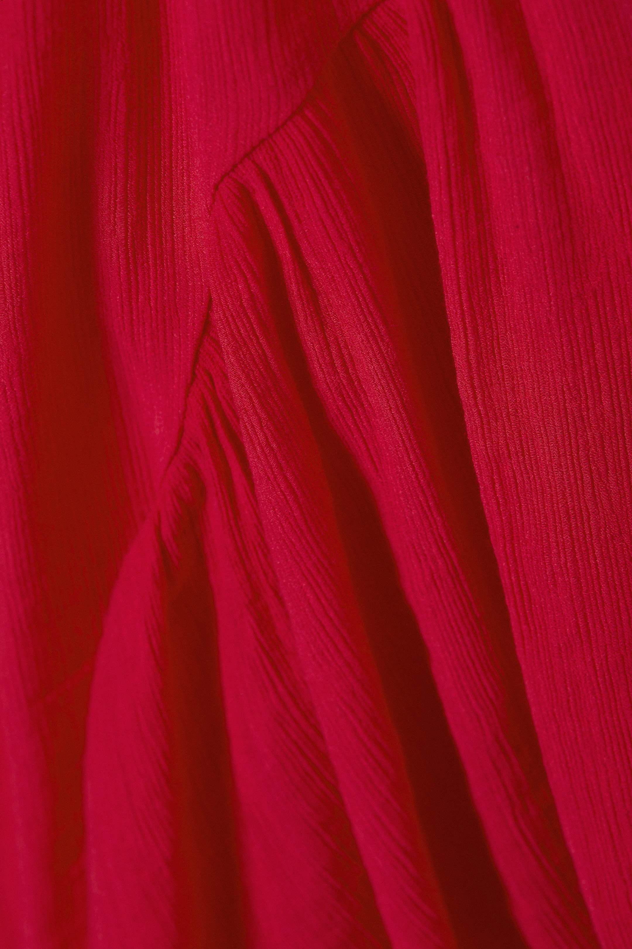 Bright Red - Sleeveless Square-Neck Mini Dress - 6