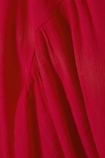 Bright Red - Sleeveless Square-Neck Mini Dress - 6