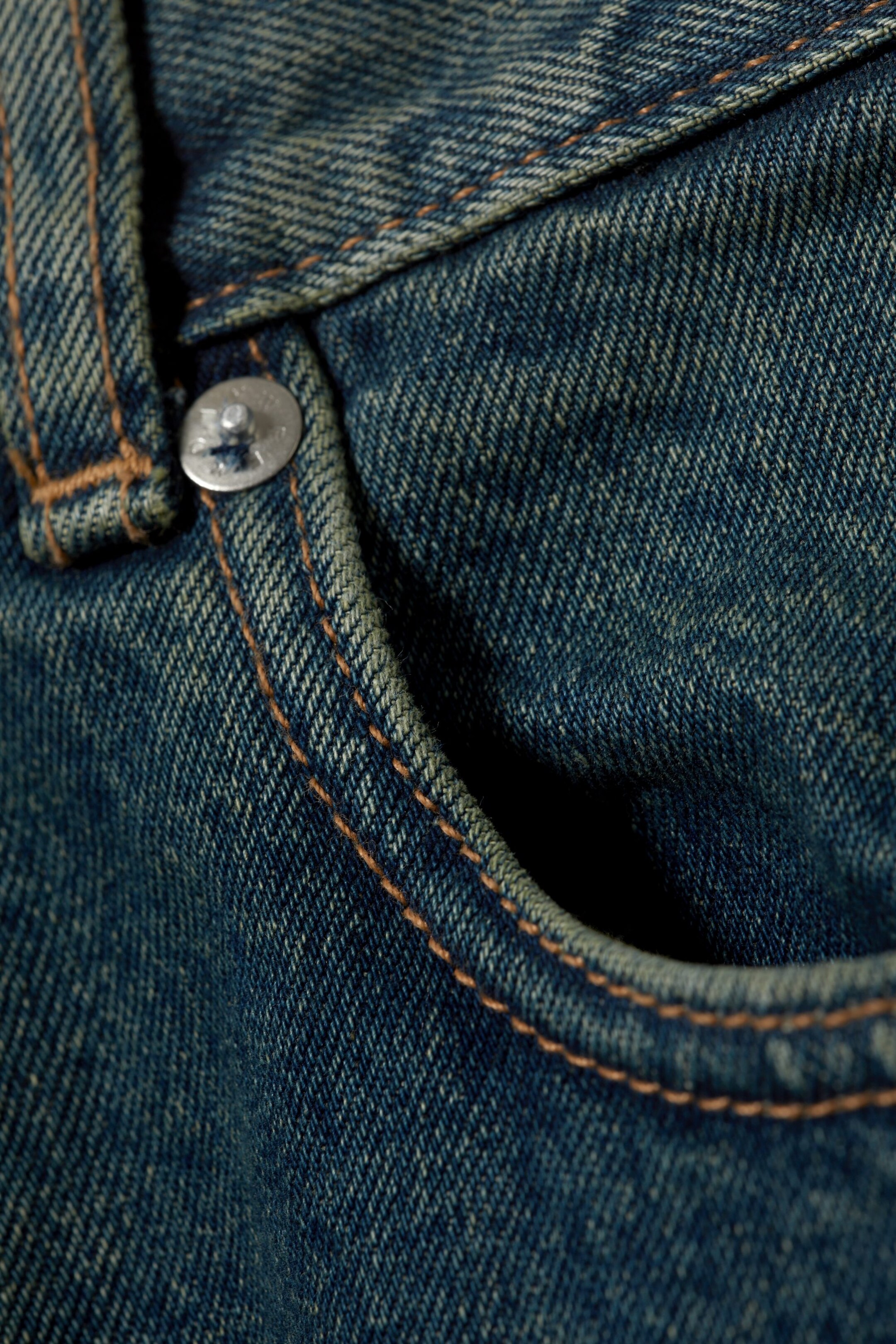 Grünstich - Lockere Bootcut-Jeans Time - 1