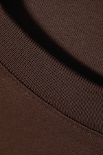 Dark brown - Oversized tykk t-skjorte - 0