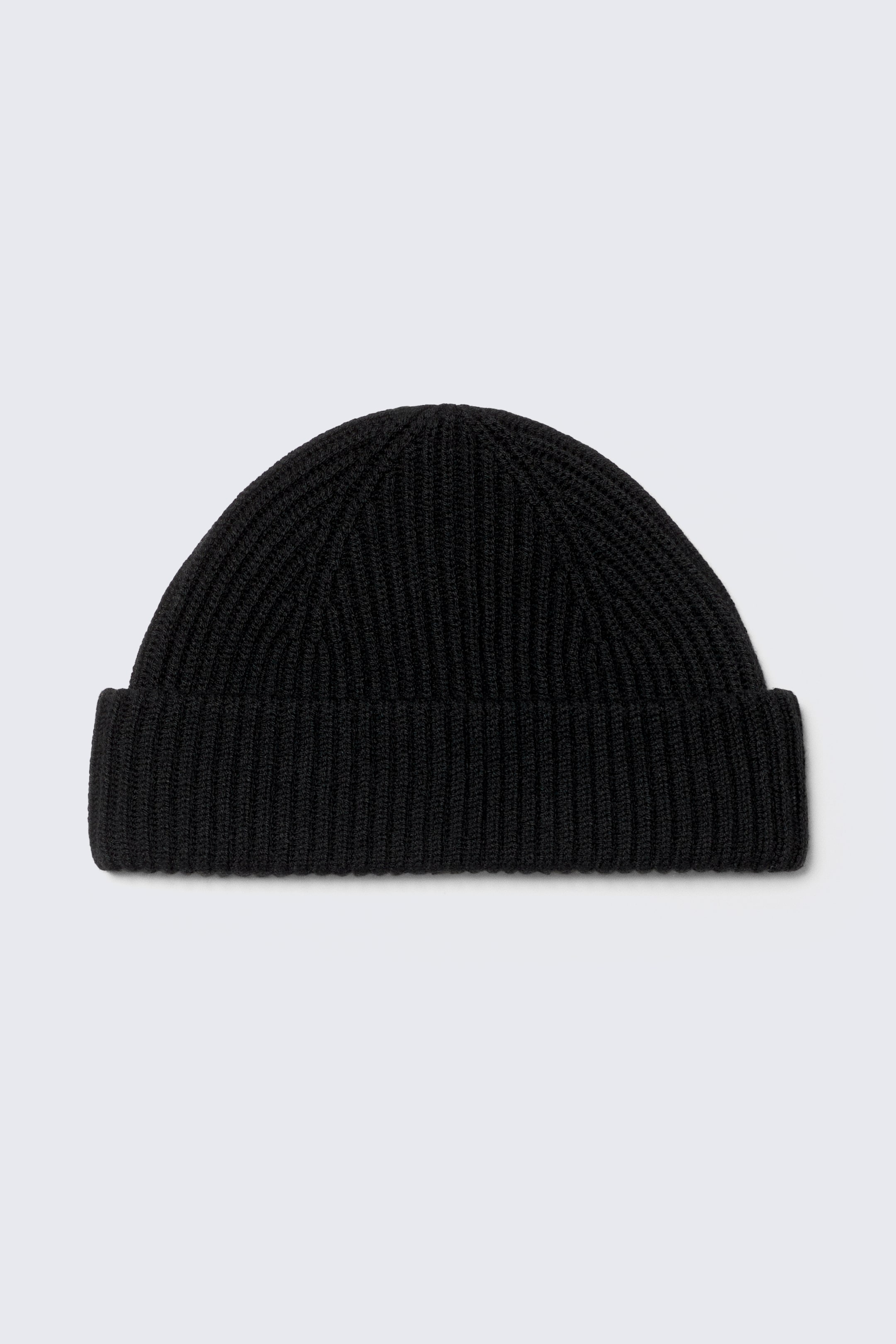 Zobrazit větší obrázek: Fold Knit Wool Blend Beanie - Černá - ŽENY | H&M CZ 1