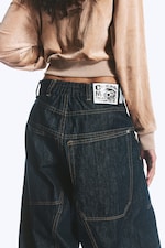 Blue Rinse - Dark Blue - Dunno Unisex Low Rise Loose Barrel Jeans - 8