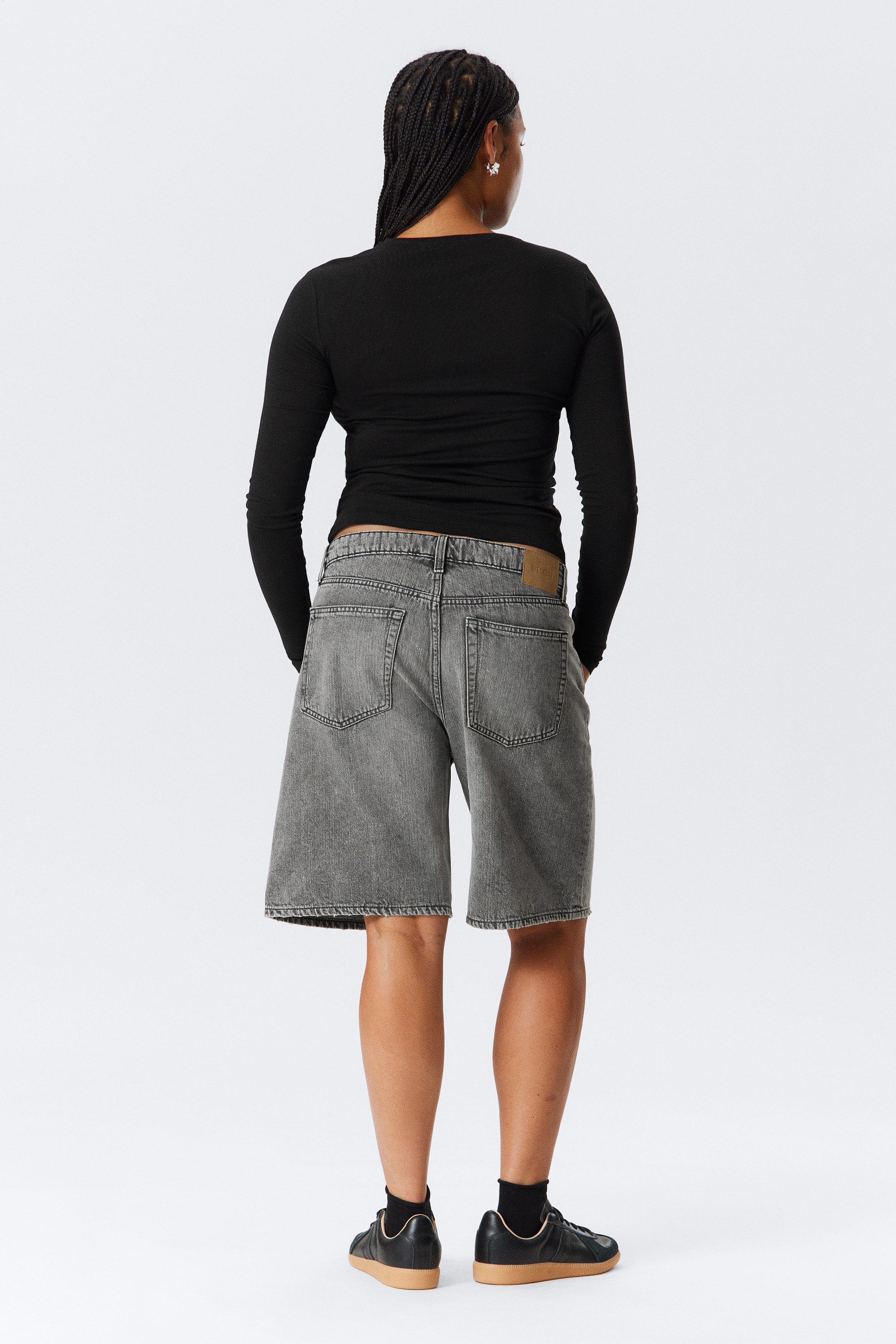 Grey Fade - Grey - Monterey Low Rise Denim Shorts - 2