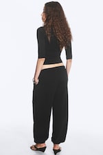 Black - Loose Heavyweight Sweatpants - 3