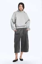 Light Grey - Oversized Scuba Hoodie - 1