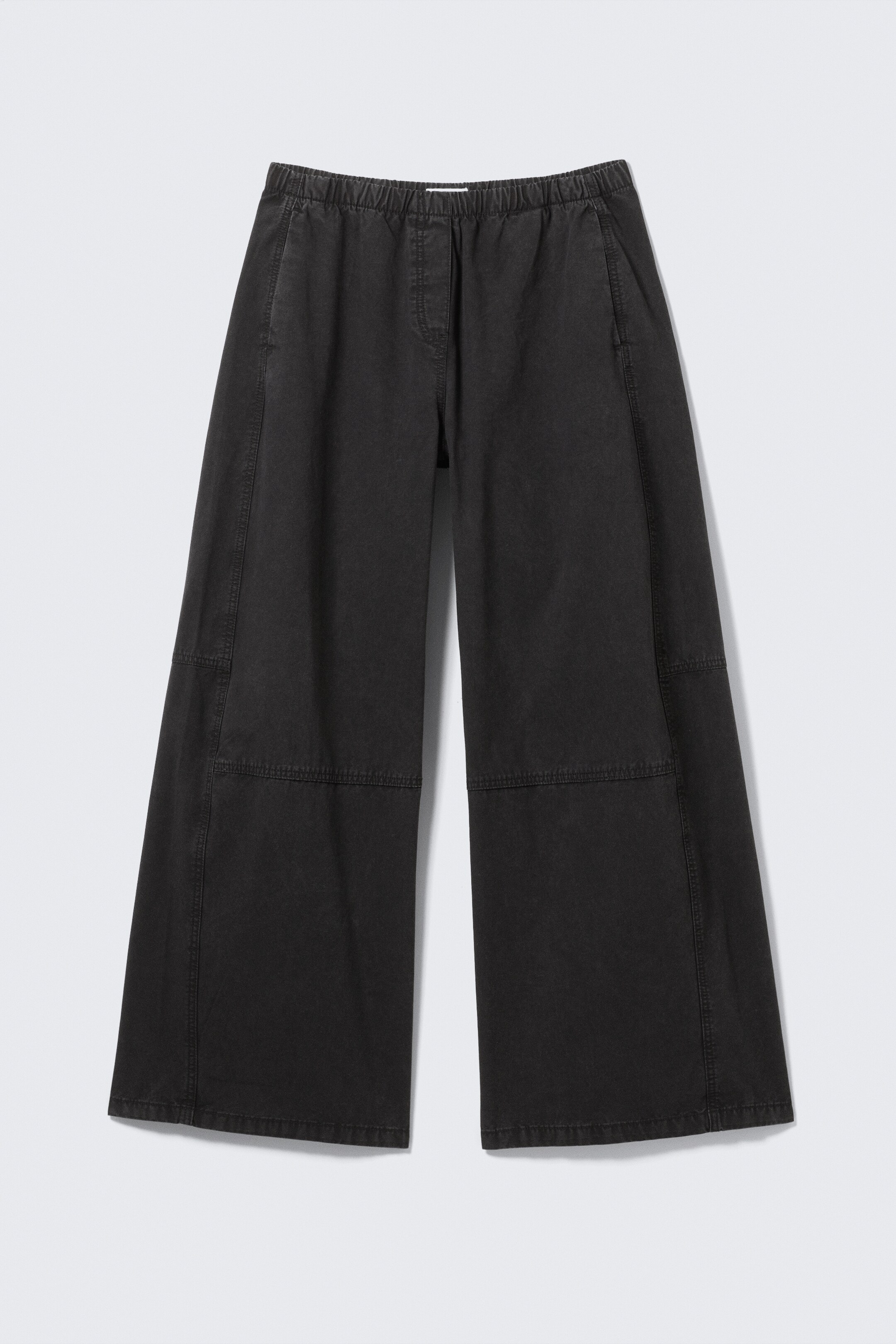 Se større billede: Low Rise Baggy Washed Canvas Trousers - Forvasket sort - DAME | H&M DK 4