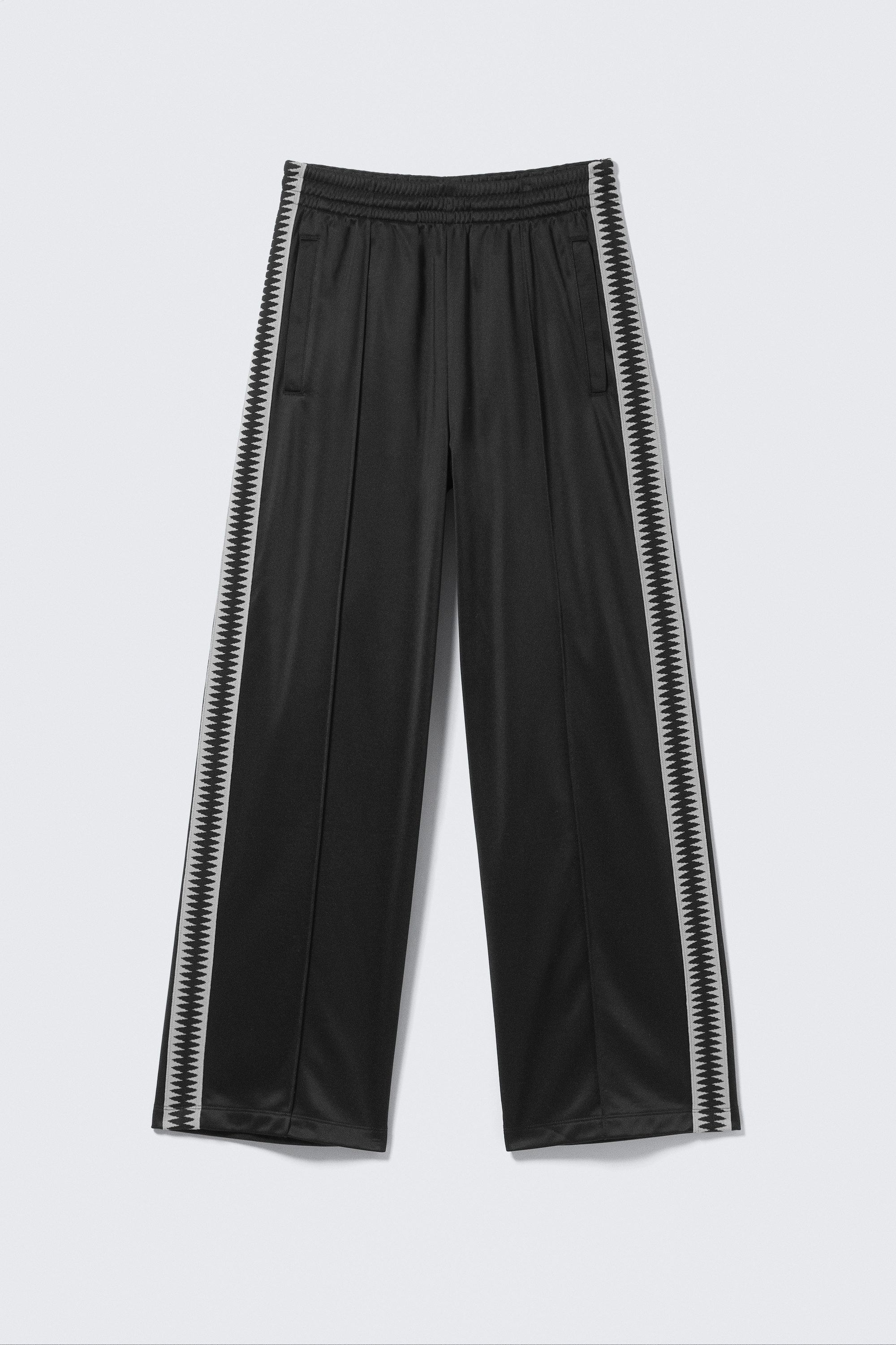 Black - Relaxed Contrast Stripe Trackpants - 4