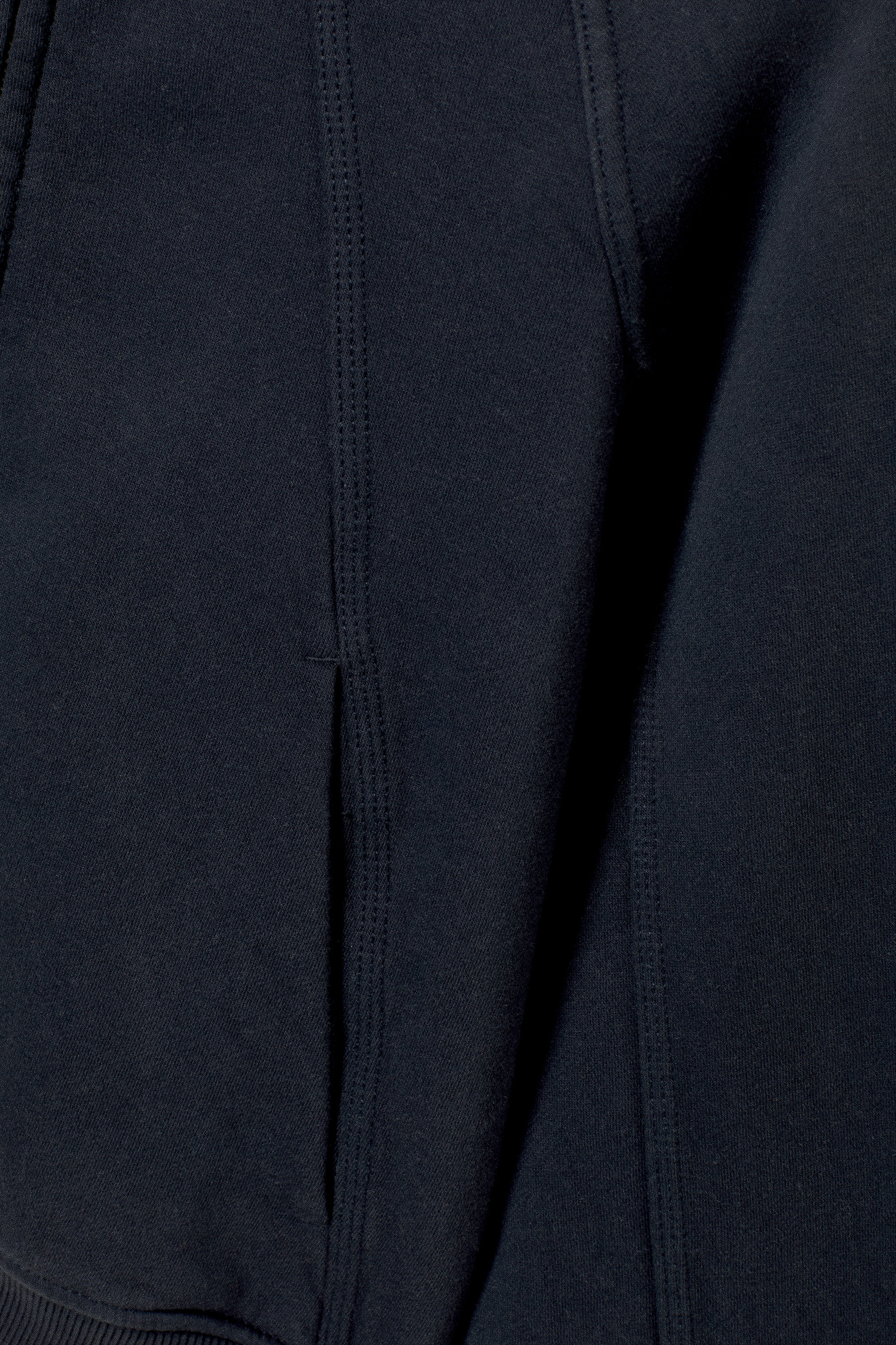 Dark Blue - Raglan-Sleeved Cutline Zip Hoodie - 4