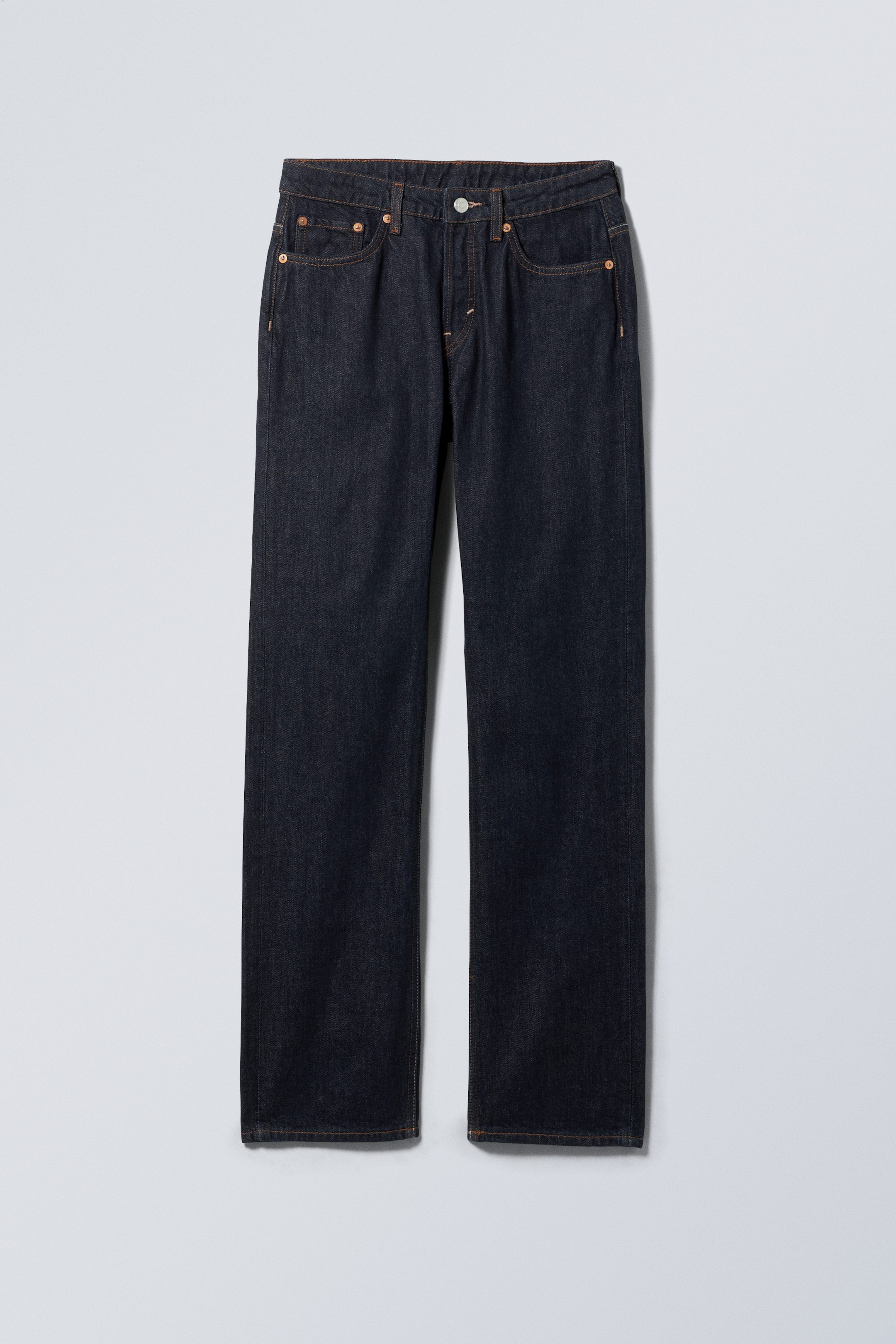 Blaue Rinse - Pin Mid Waist Regular Straight Jeans - 1