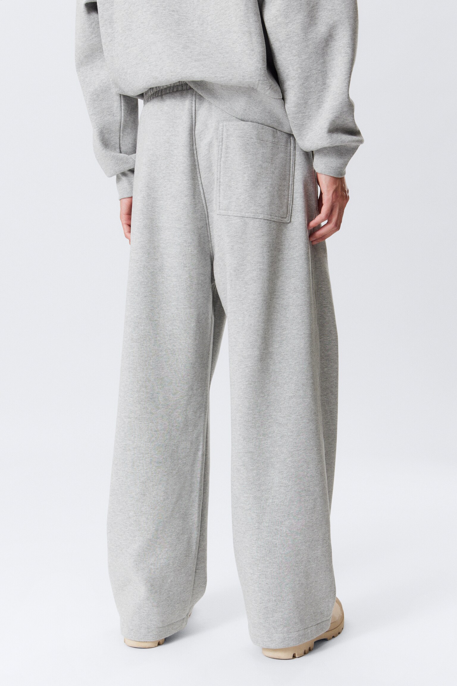 Loose Sweatpants - Light Grey/Black - 3