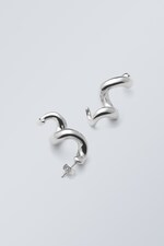 Silver - Swirly Örhängen - 0