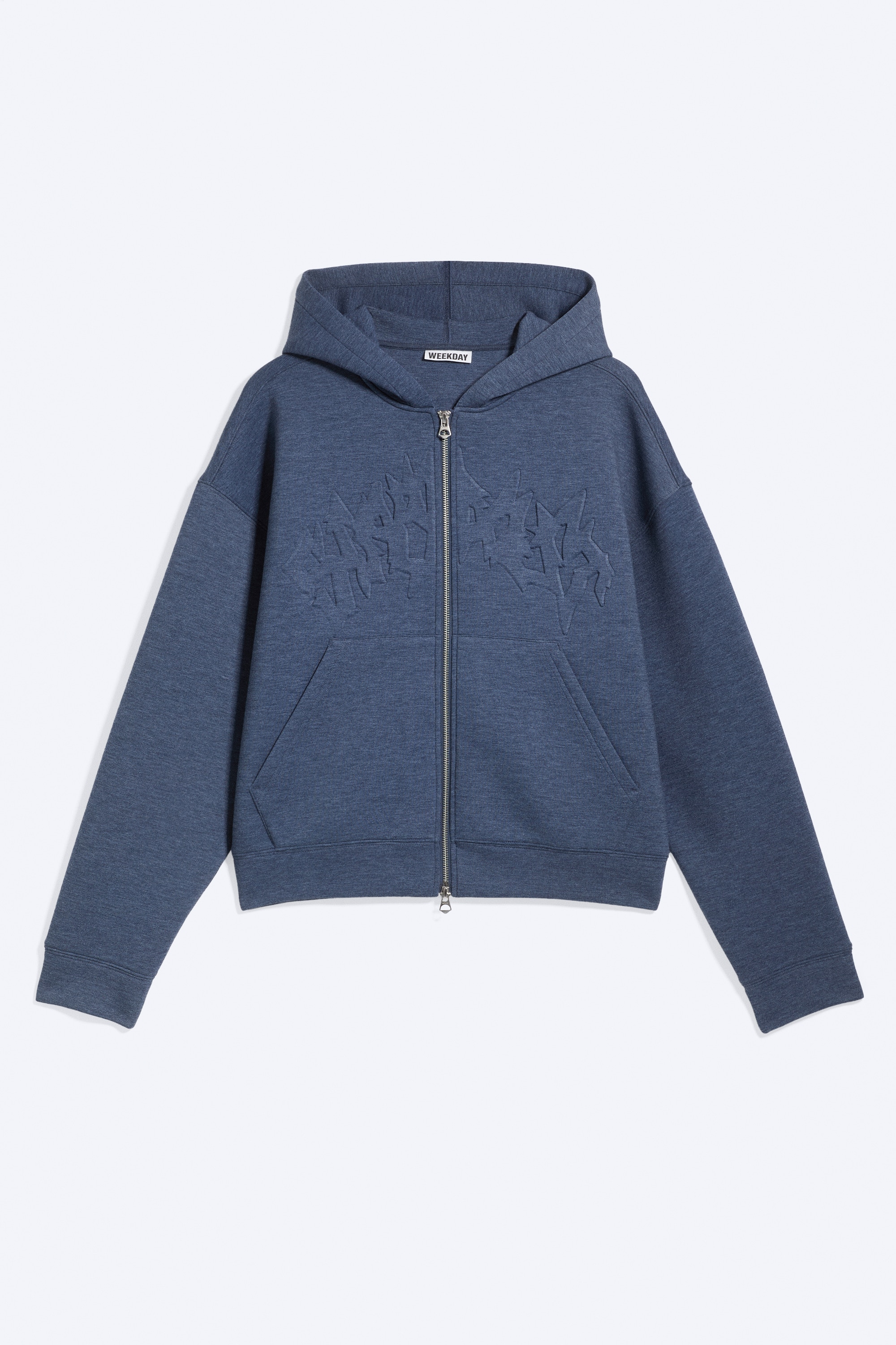 Graphischer Zip-Hoodie Simon aus Scuba-Stoff - Dunkelblau - geprägt/Dunkelblau - Tristar