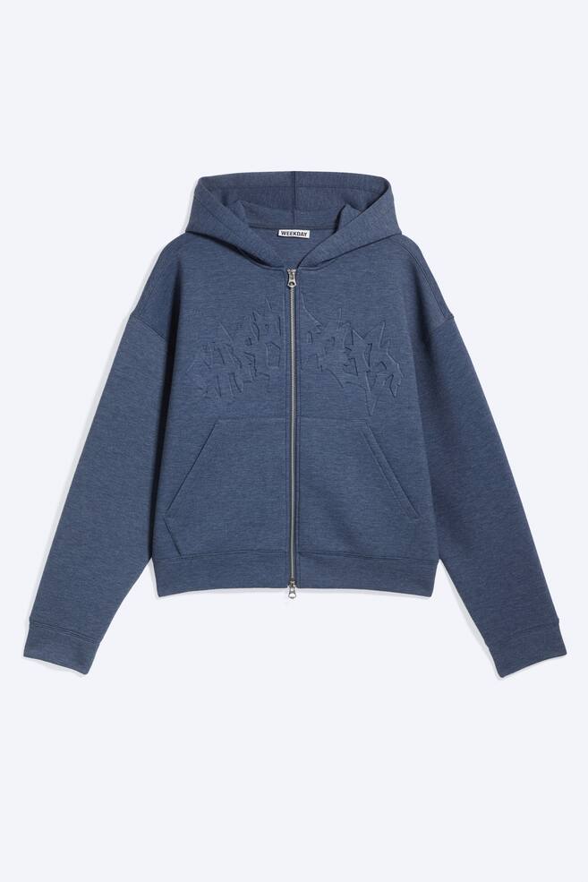 Simon Graphic Scuba Zip Hoodie - Dark Blue - Embossed/Dark Blue - Tristar - 1