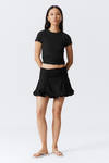 VENICEW Black Gathered Miniskirt ミニスカート VENICEW Black Gathered Miniskirt ミニスカート