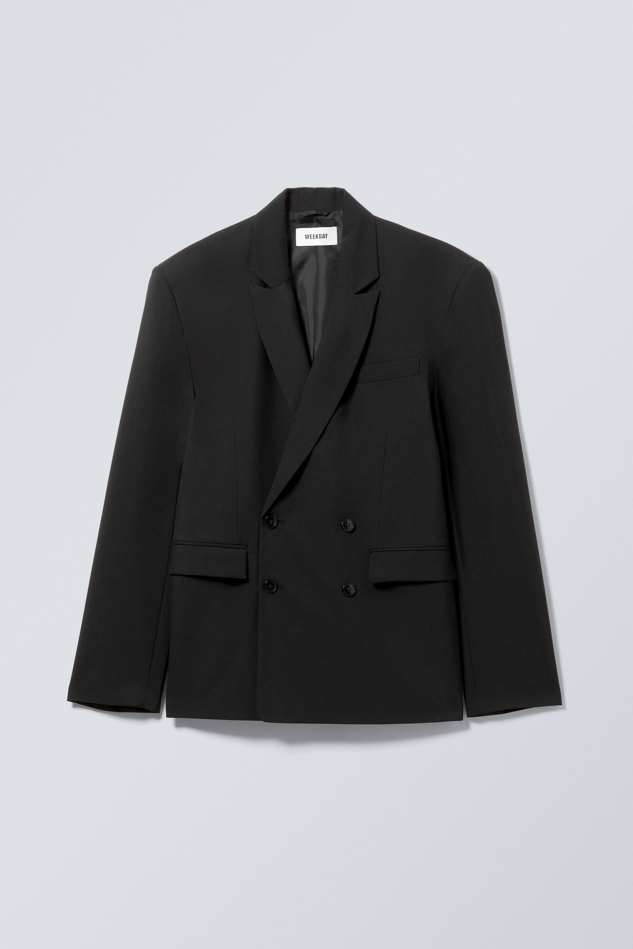 Grotere afbeelding bekijken: Double-breasted blazer - Zwart - HEREN | H&M NL 1
