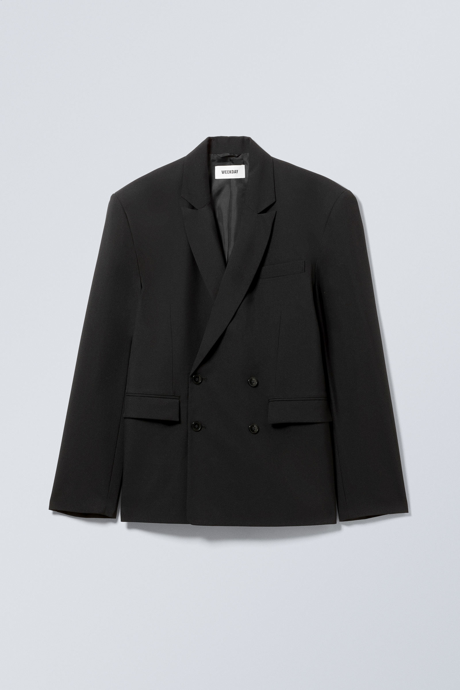 double-breasted blazer - Black | Weekday EU