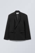 Schwarz - Zweireihiger Blazer - 0
