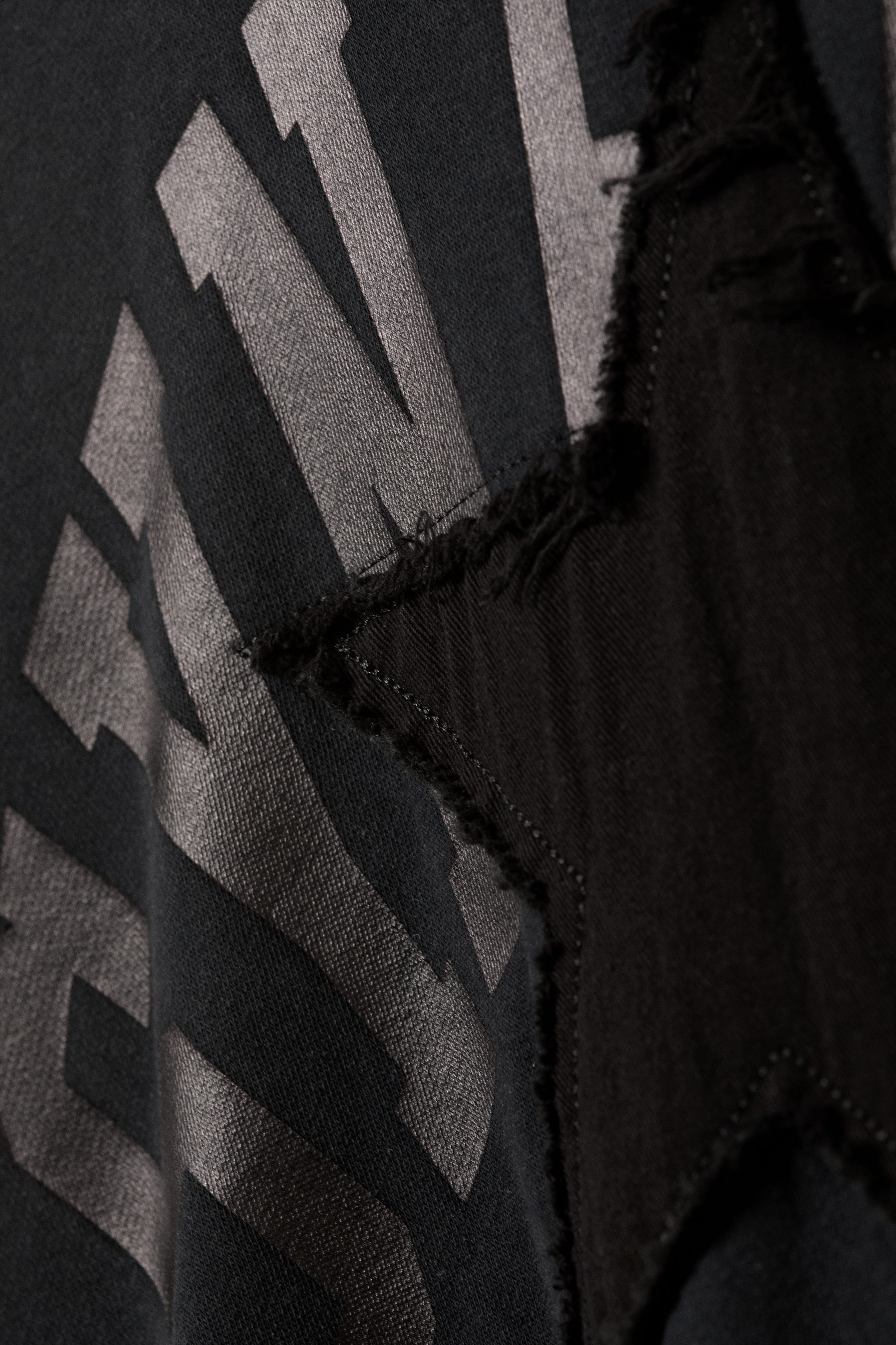 Schwarz - "Synergy" - Quadratischer Graphic-Hoodie mit lockerer Passform - 5