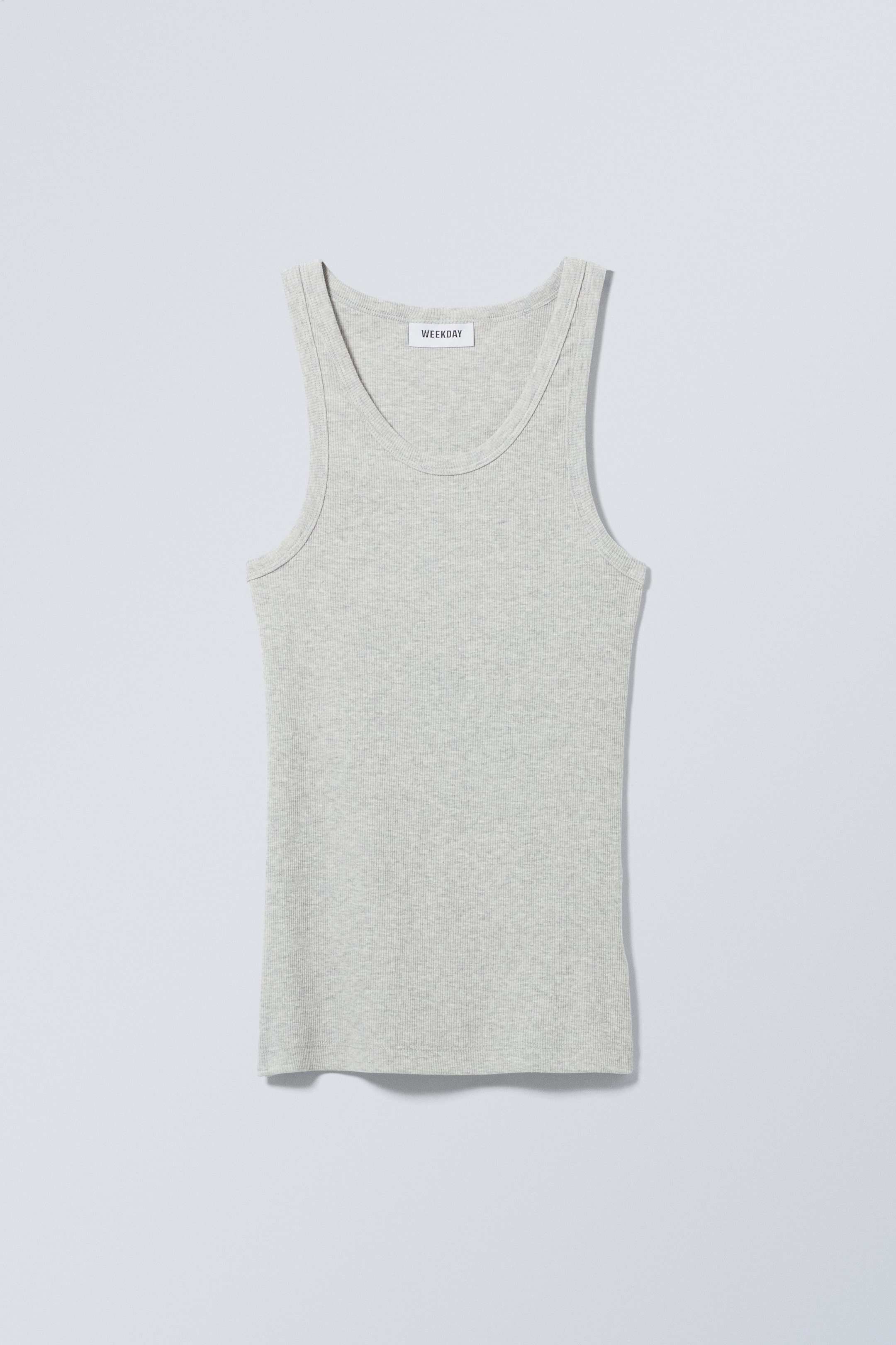 Grey - Close Fitted Tank Top - 0