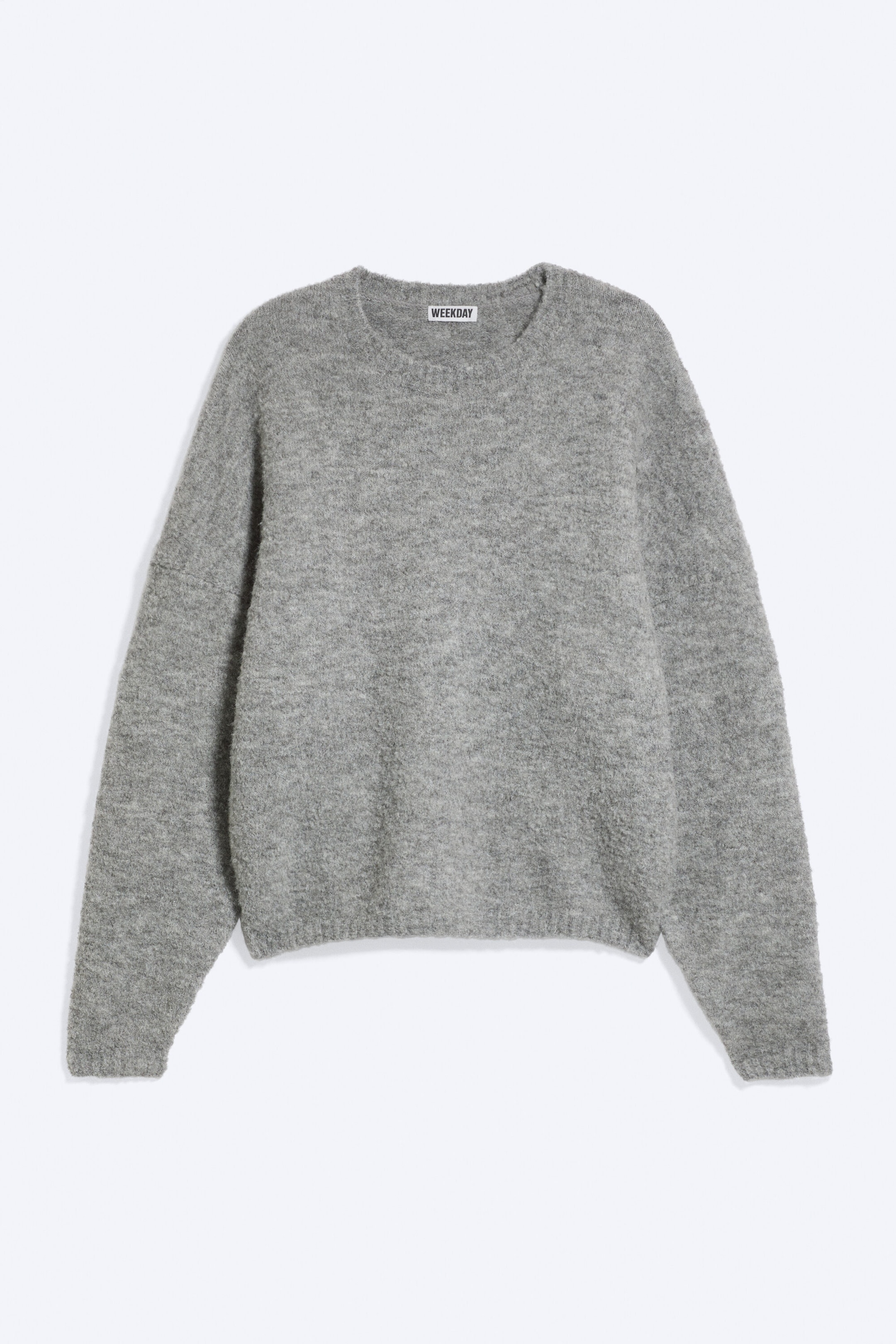 Light Grey Melange - Relaxed Wool-Blend Crew-Neck Sweater - 2