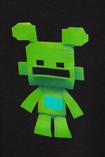 Robo Pixel Man - Oversized-T-Shirt mit Grafikprint - 1