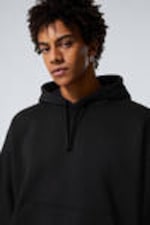 Zwart - Boxy hoodie van zware kwaliteit - 1