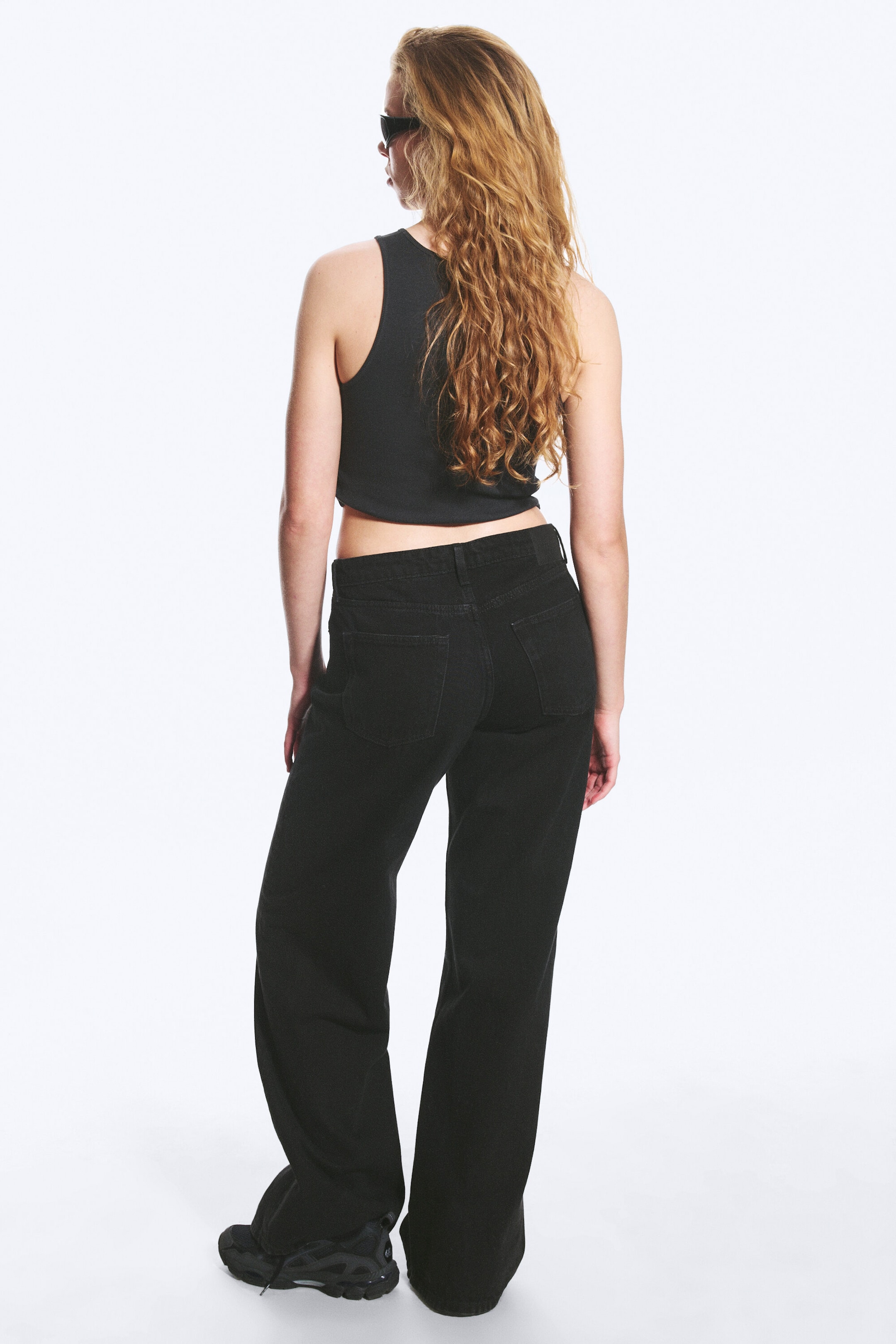 Tuned Black – Noir - Jean jambe large taille mi-haute Paz - 4