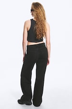 Tuned Black – Noir - Jean jambe large taille mi-haute Paz - 4