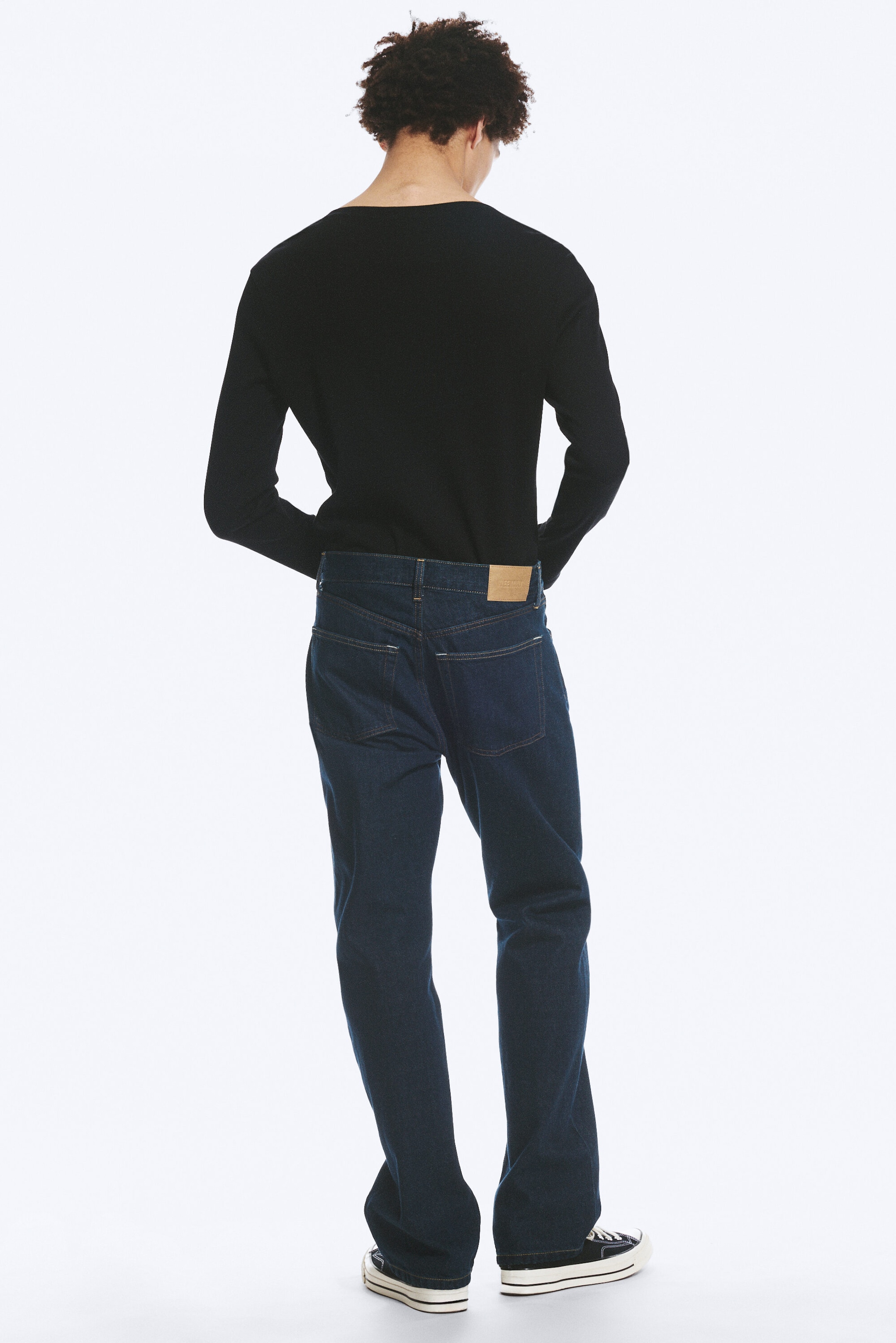 Blue Rinse - Orbit Mid Rise Regular Straight Leg Jeans - 5