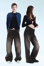 Mustard Black - Schwarz - Looser – Weite Jeans mit normaler Taille - 0