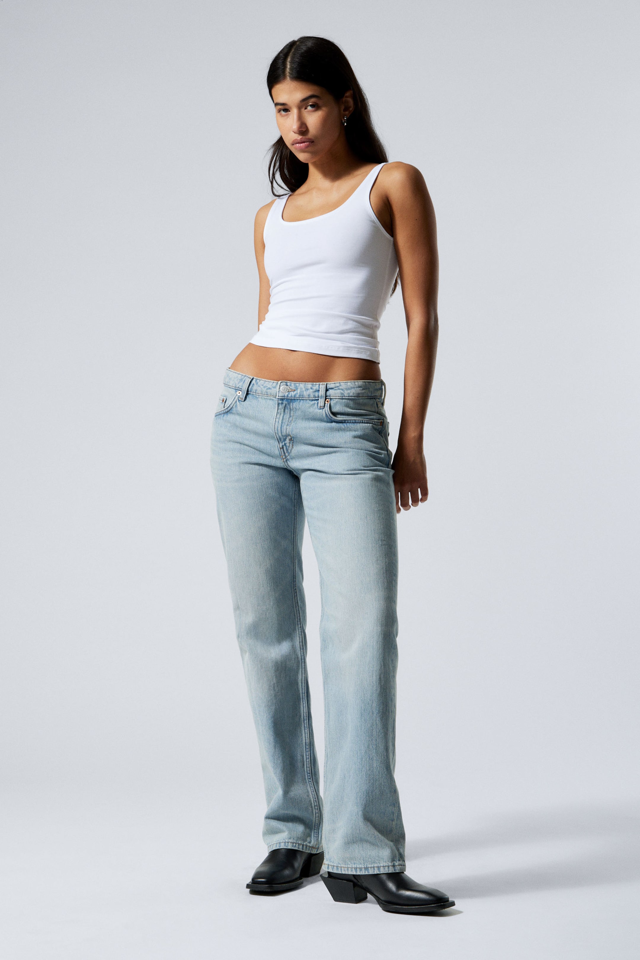 #8898AC - Arrow Low Rise Regular Straight Leg Jeans - 1