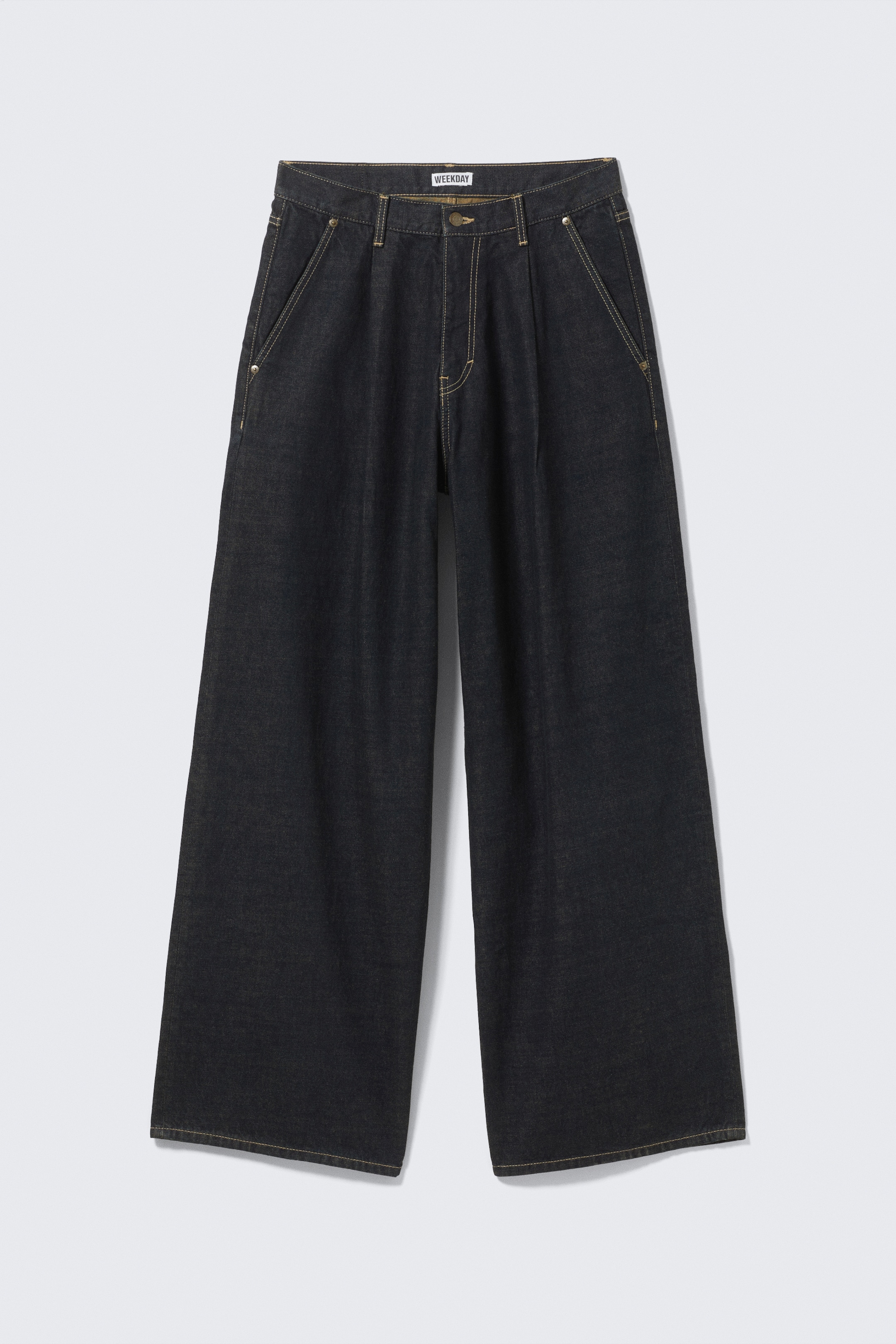 Zobacz większy obraz: Plisowane dżinsy Loose Baggy Leg - Emerald Rinse - Ciemnoniebieski - ONA | H&M PL 6