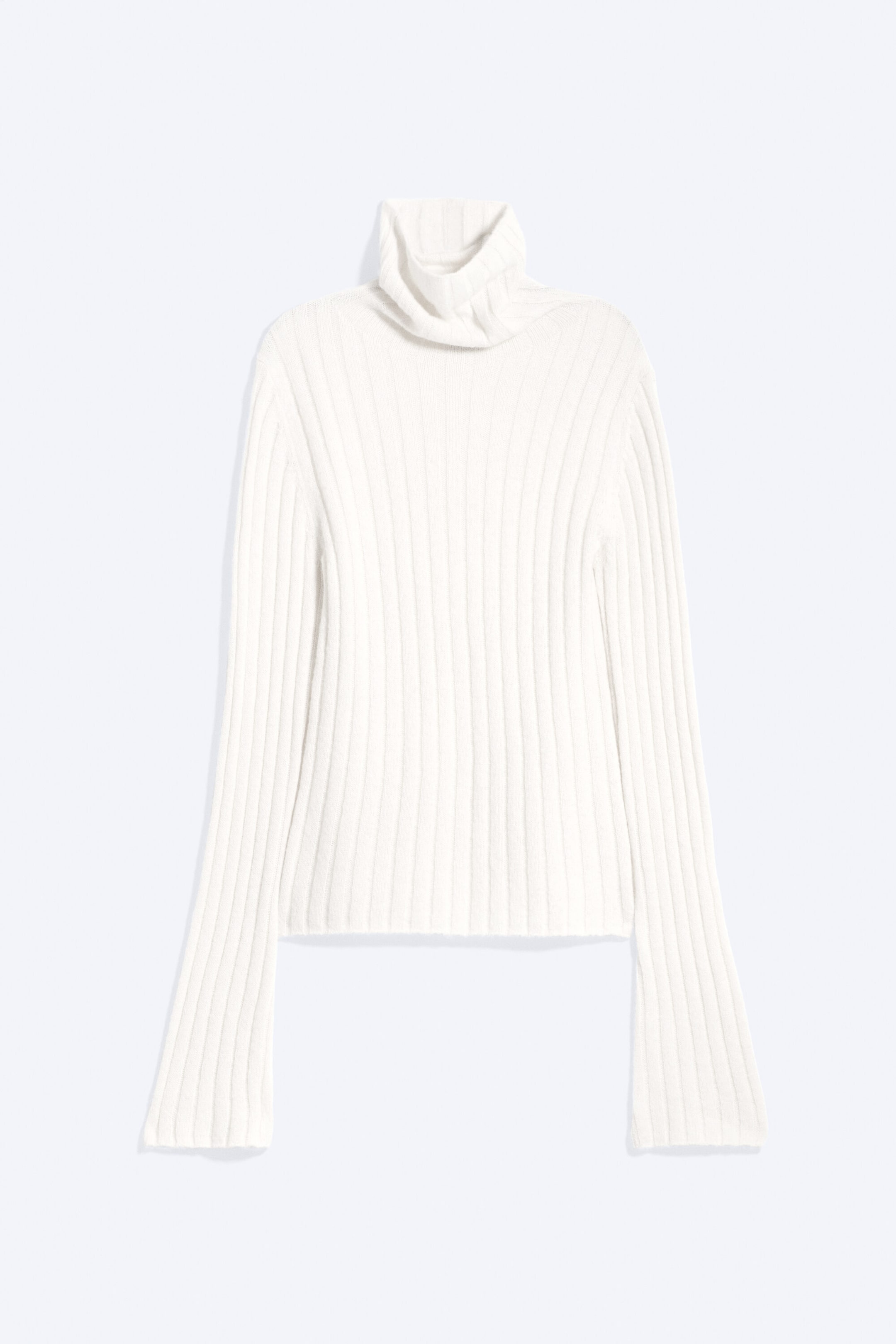 Offwhite - Wollmix-Pullover mit Rollkragen und Flared-Ärmeln - 0