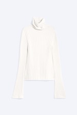 Offwhite - Wollmix-Pullover mit Rollkragen und Flared-Ärmeln - 0