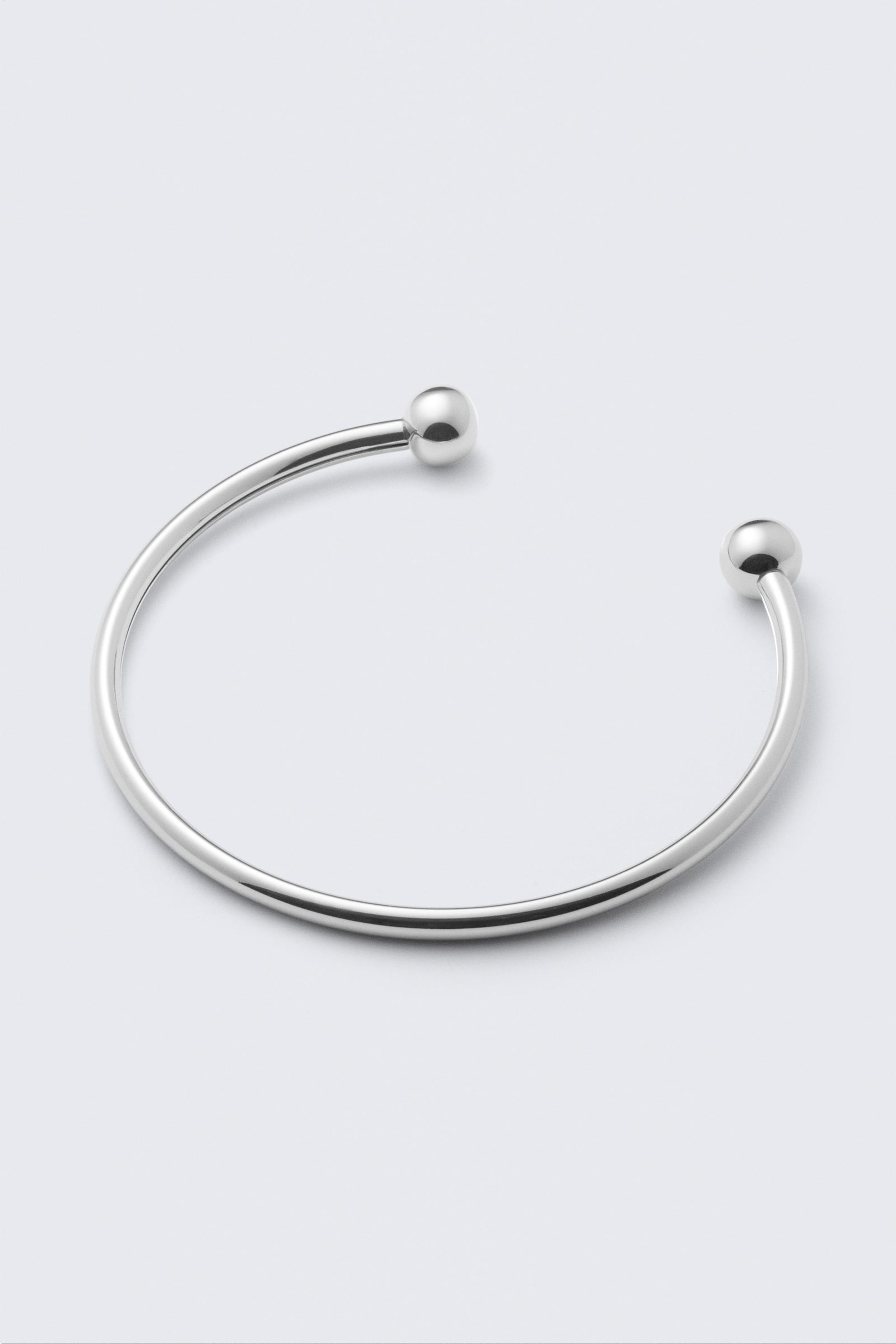 Silver - Sculptural Polished Open Necklace - 2