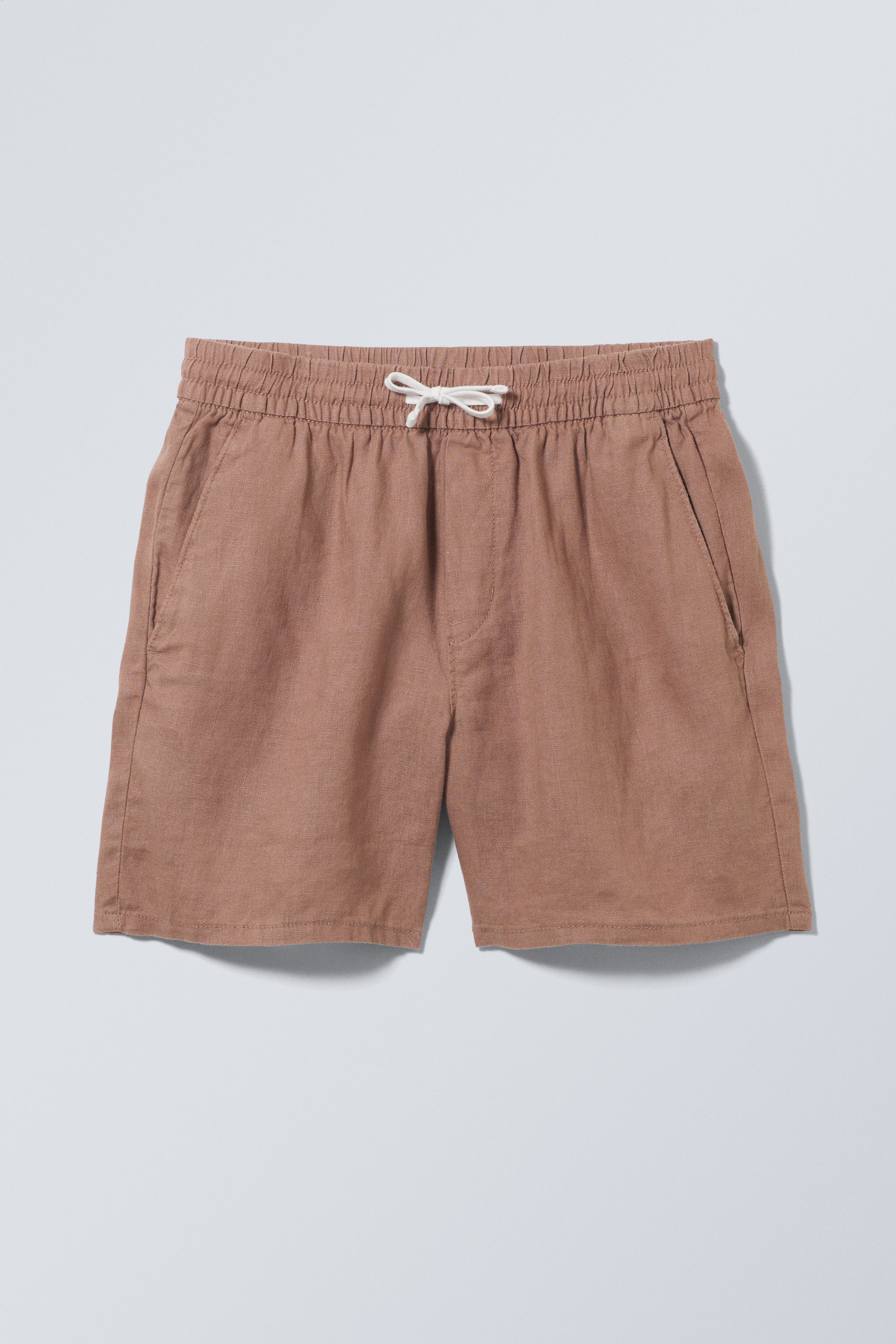 Marron clair - Short en lin Olsen - 0