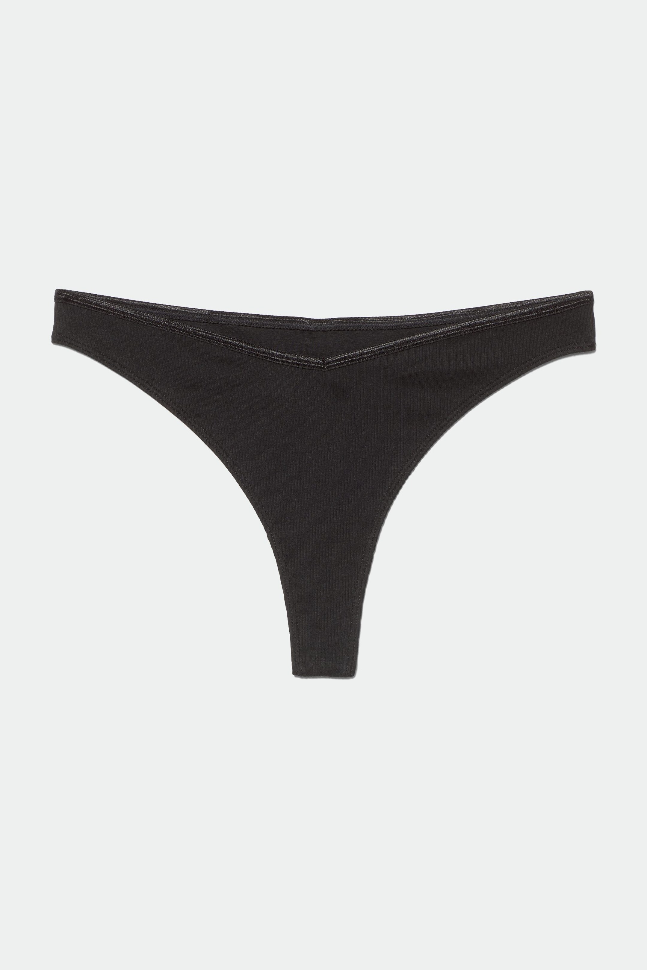 Black - Julie V-cut Thong - 0