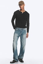 Stirrup Blue – middels blå - SPACE MELLOMHØY MIDJE ROMSLIGE STRAIGHT JEANS - 0