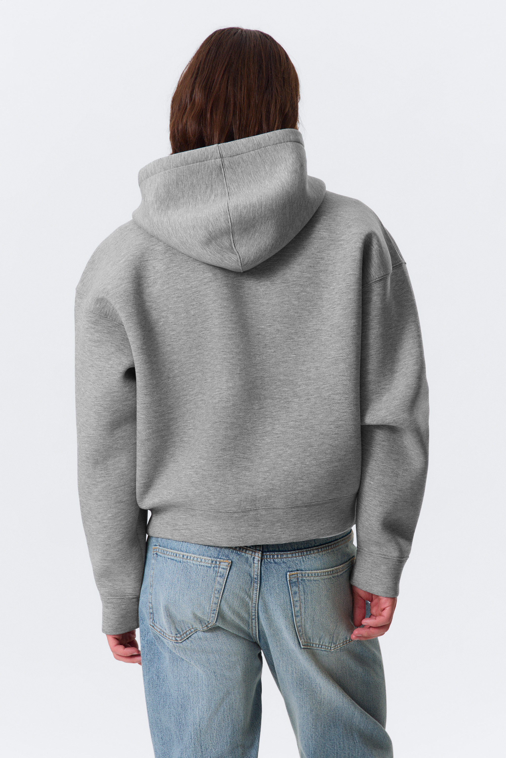 simon scuba zip hoodie - Grey Melange | Weekday WW