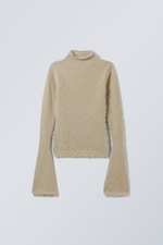 Beige - Jeny Hairy Sweater - 0