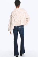 Mélange rose pâle - Pull en maille torsadée épaisse - 2