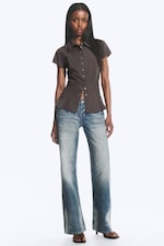 Dark Mole - Slim Fit Short-Sleeved Crepe Shirt - 1