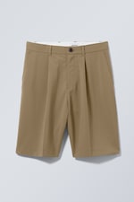 Khaki - Uno Loose Suit Shorts - 0