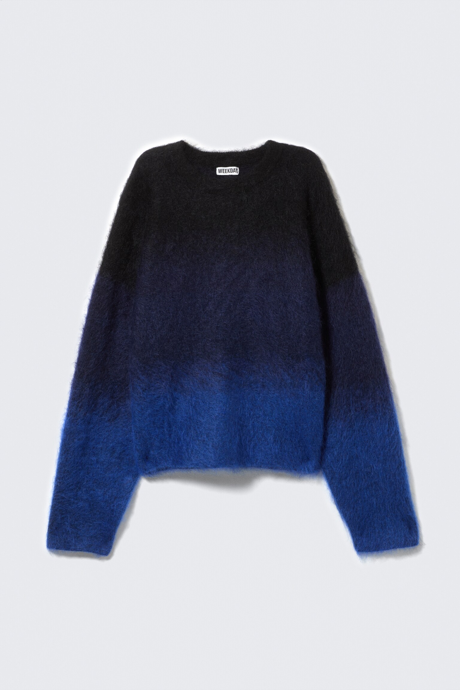 Sweter z domieszką moheru - Czarny/Blue Fade/Czarny/Grey Fade - 2