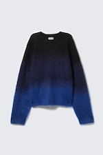 Schwarz/Blau mit Farbverlauf - Pullover mit Farbverlauf aus Mohair-Mix - 4