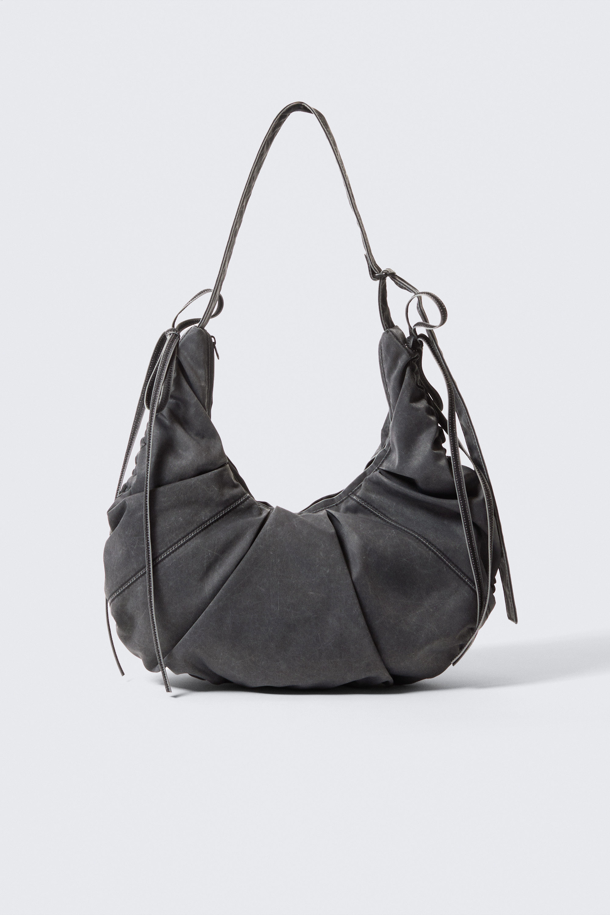 Black - RUCHED CROSSBODY BAG - 1