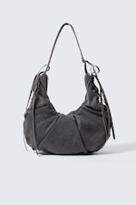 Black - RUCHED CROSSBODY BAG - 1